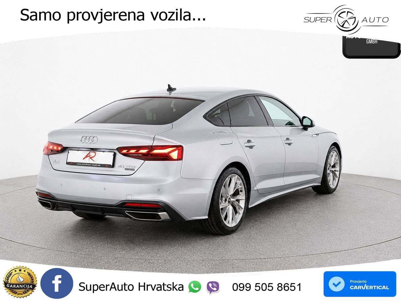 Audi A5 Sportback  40 TFSI (204 KS) quattro S tronic S line MATRIX+GR SJED+KAM