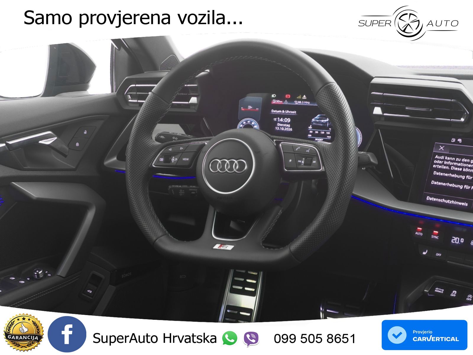 Audi S3 2.0 TFSI (333 KS) quattro S tronic MATRIX+GR SJED+KAM