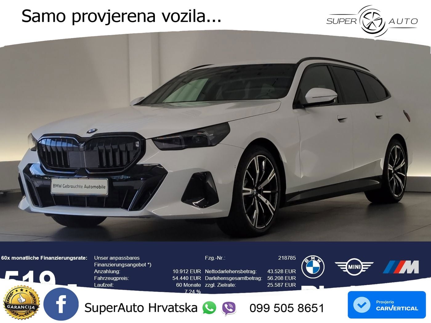 BMW 520d Touring (197 KS) xDrive Steptronic M Sport LED+GR SJED+ACC