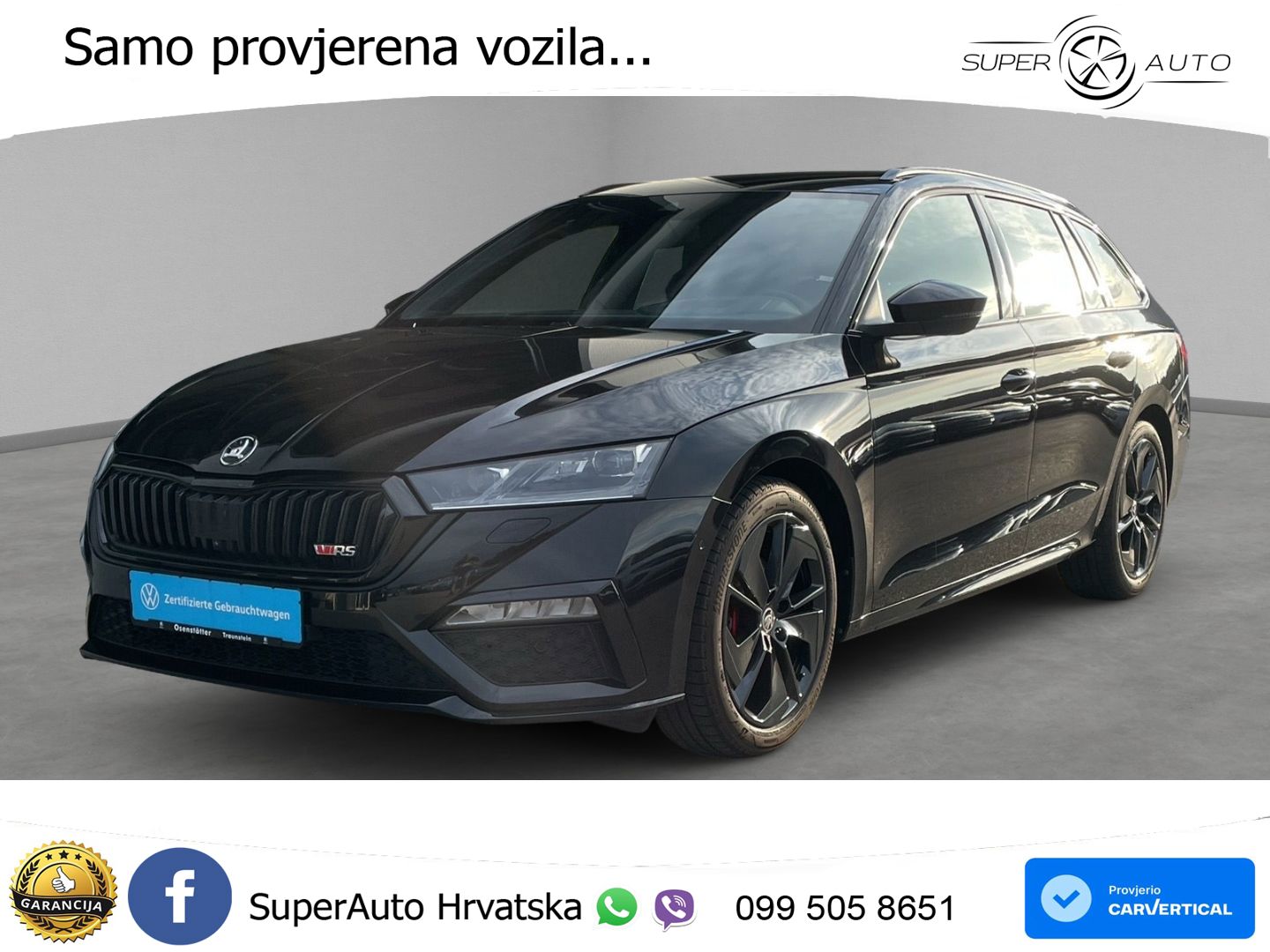 Škoda Octavia Combi RS 2.0 TDI (200 KS) 4x4 DSG LED+GR SJED+ACC