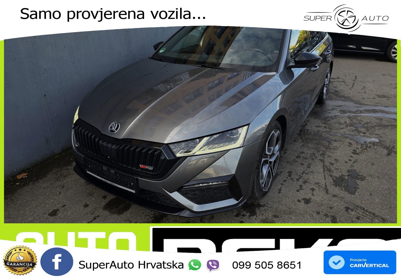 Škoda Octavia Combi RS 2.0 TDI (200 KS) DSG LED+GR SJED+ACC