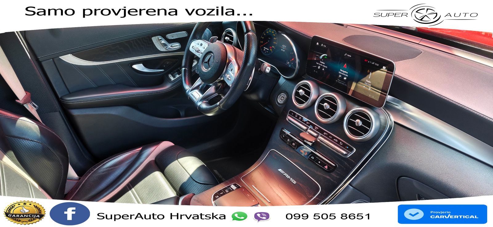 Mercedes AMG GLC 63 S V8 (510 KS) 4MATIC+ MCT ZRAČNI+ACC+4xGR SJED+KAM