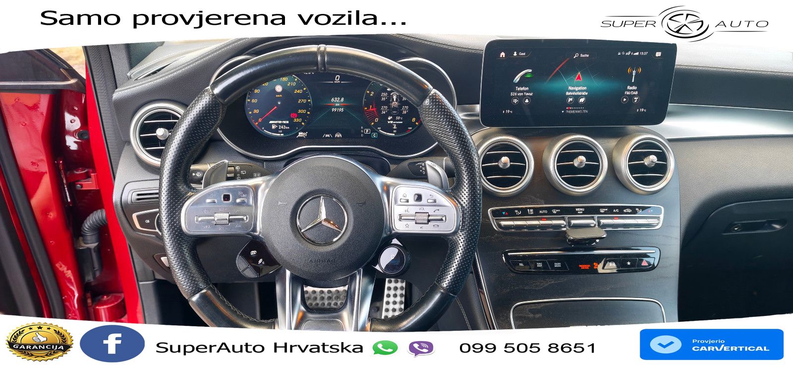 Mercedes AMG GLC 63 S V8 (510 KS) 4MATIC+ MCT ZRAČNI+ACC+4xGR SJED+KAM