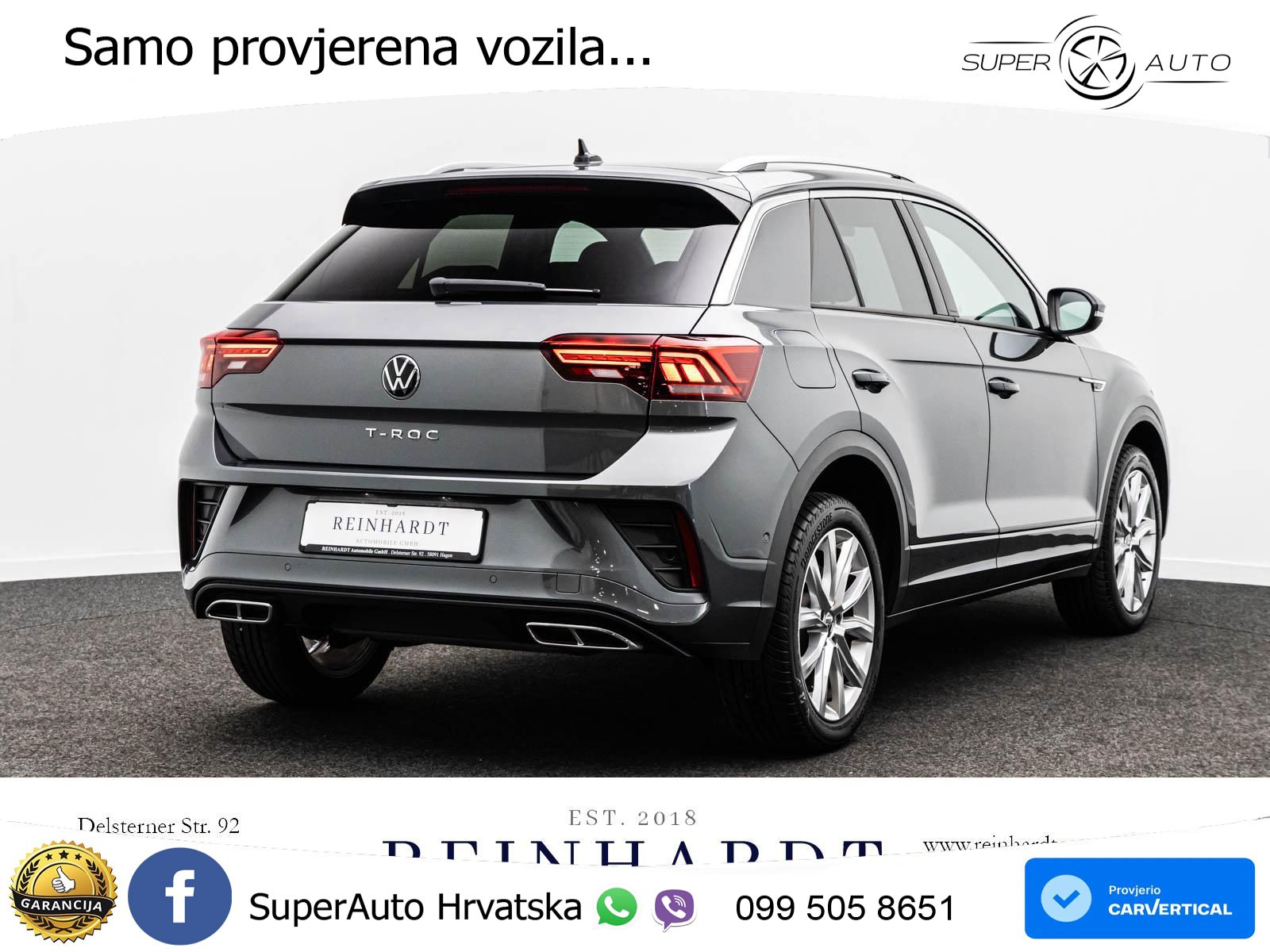 Volkswagen T-Roc 1.5 TSI (150 KS) DSG R-Line LED+GR SJED+ACC