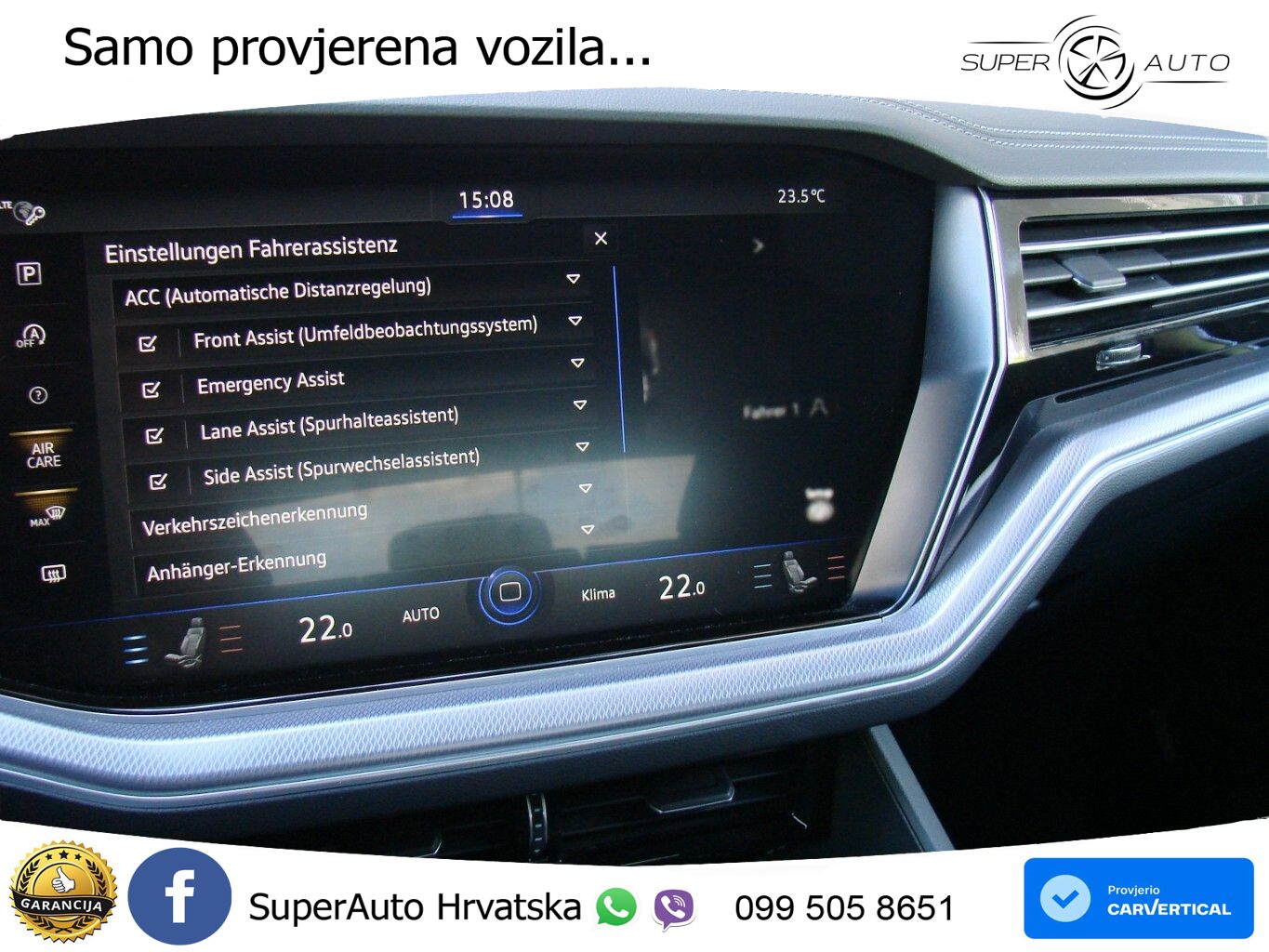 Volkswagen Touareg 3.0 V6 TDI (286 KS) 4MOTION Tiptronic R-Line ZRAČNI+ACC+GR SJED+KAM+PANO
