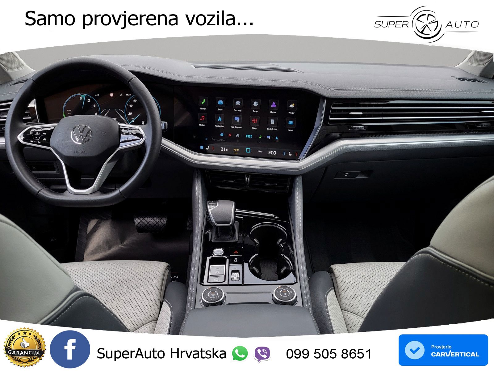 Volkswagen Touareg 3.0 V6 TFSI (381 KS) 4MOTION Tiptronic ZRAČNI+ACC+GR SJED+KAM+PANO
