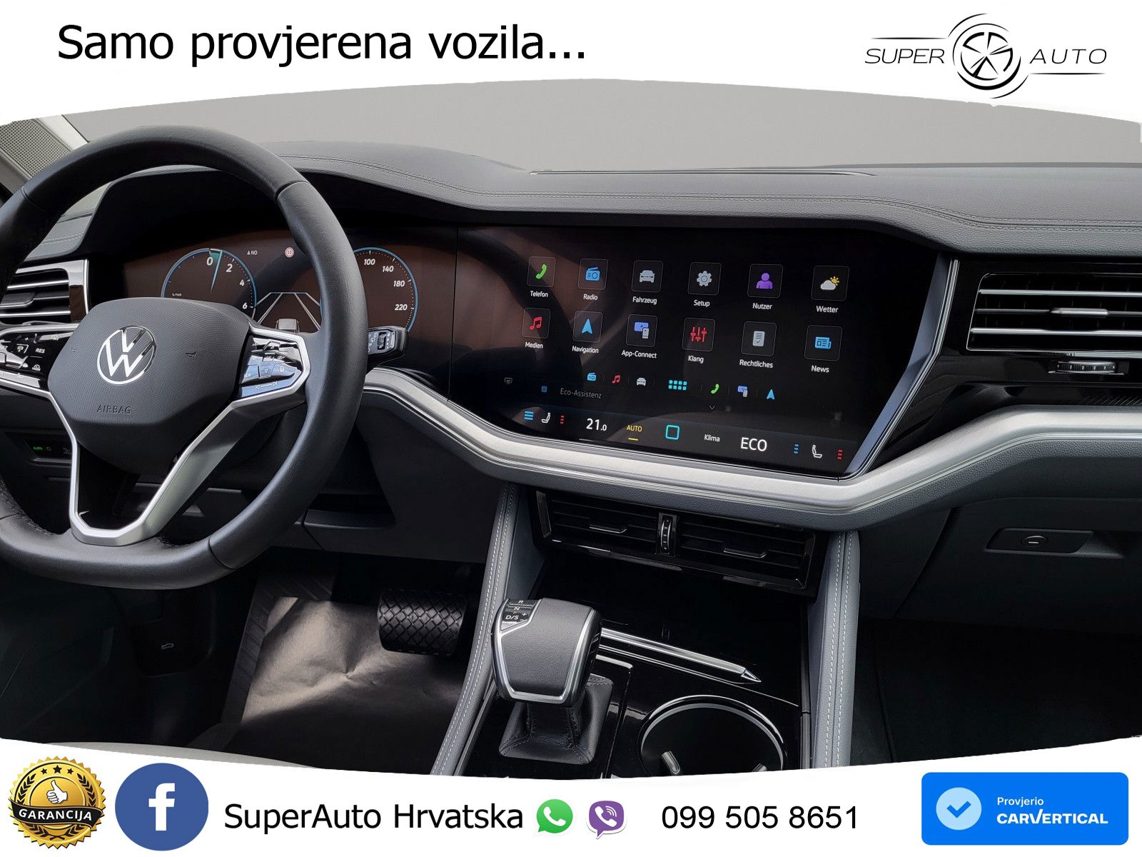Volkswagen Touareg 3.0 V6 TFSI (381 KS) 4MOTION Tiptronic ZRAČNI+ACC+GR SJED+KAM+PANO