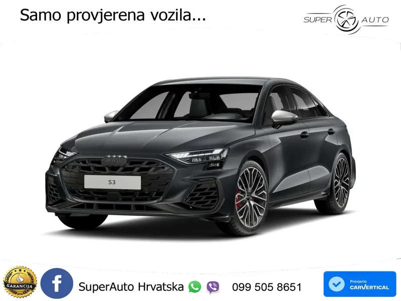 Audi S3 Limuzina 2.0 TFSI (333 KS) quattro S tronic MATRIX+GR SJED+KAM
