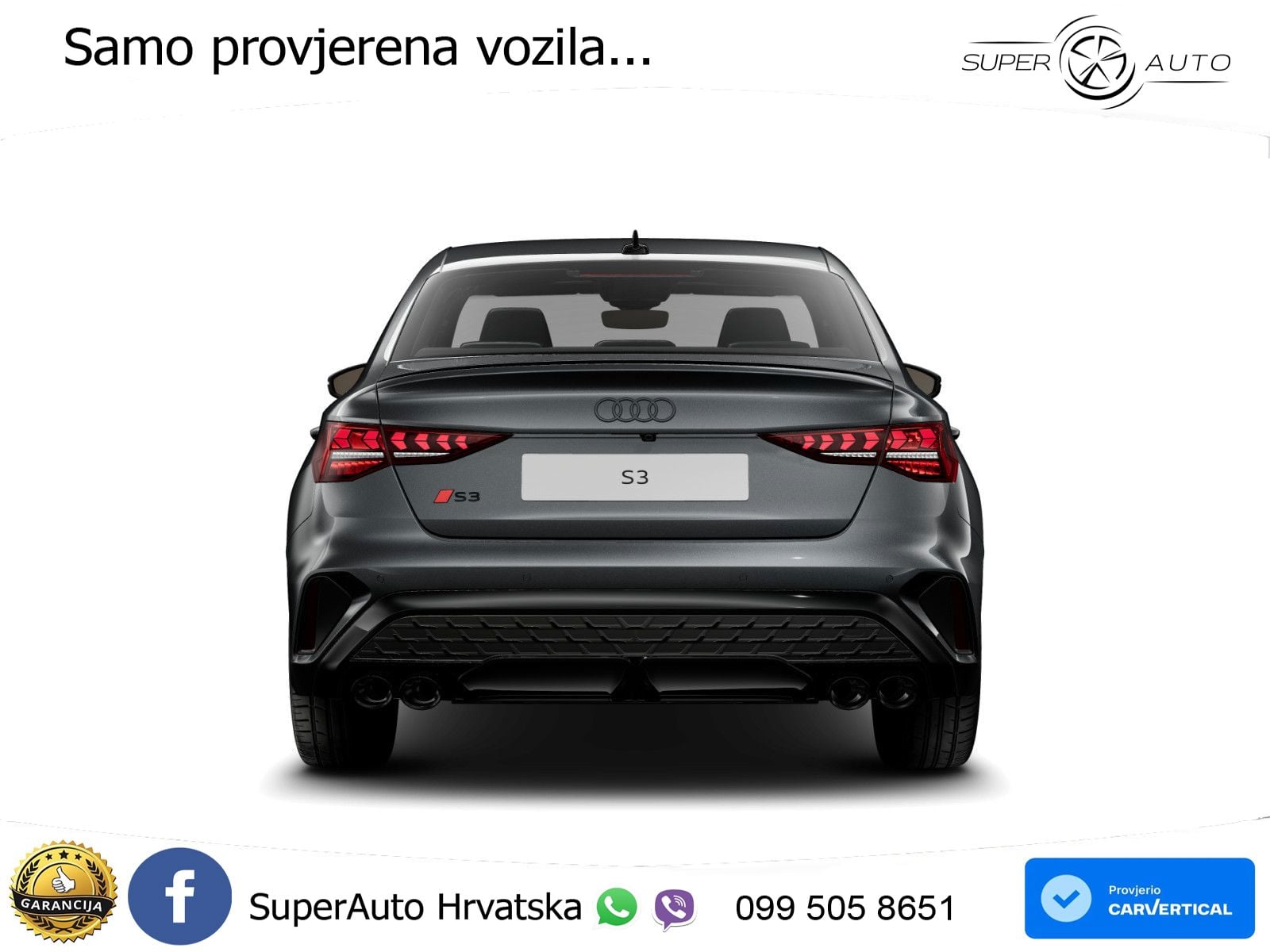 Audi S3 Limuzina 2.0 TFSI (333 KS) quattro S tronic MATRIX+GR SJED+KAM