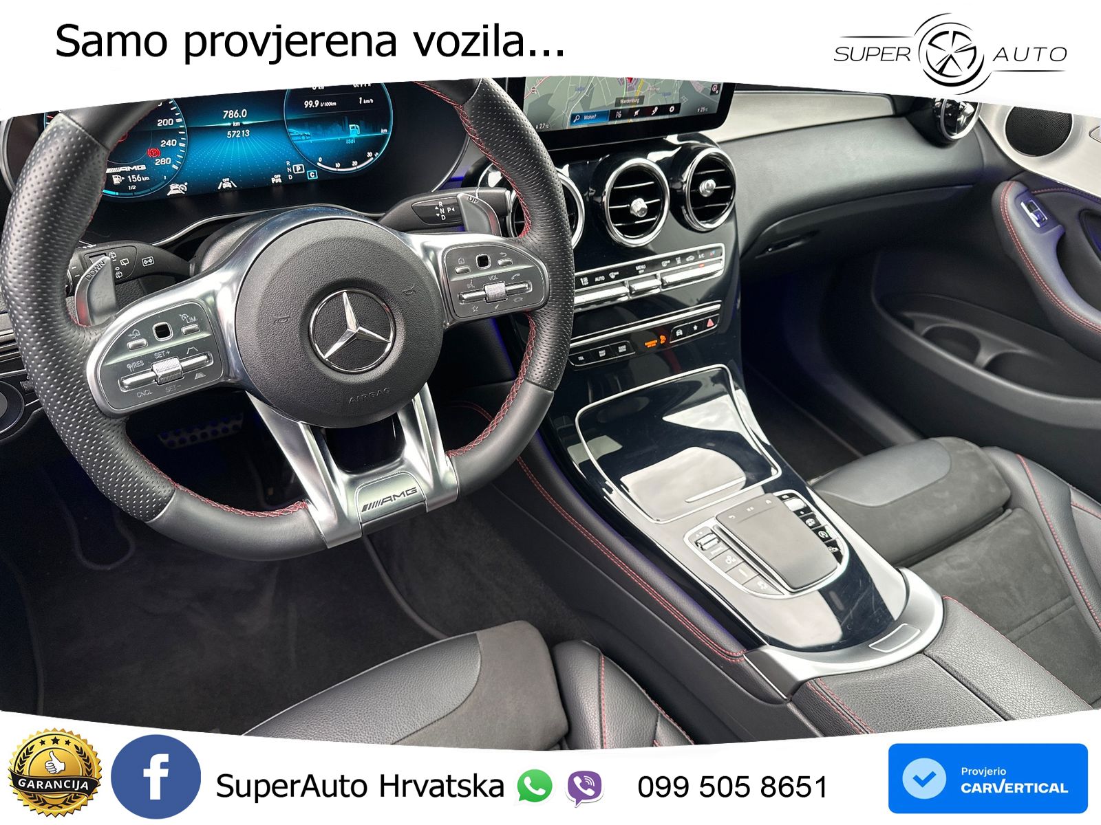 Mercedes AMG GLC 43 V6 (390 KS) 4MATIC TCT ZRAČNI+ACC+GR SJED+KAM+PANO