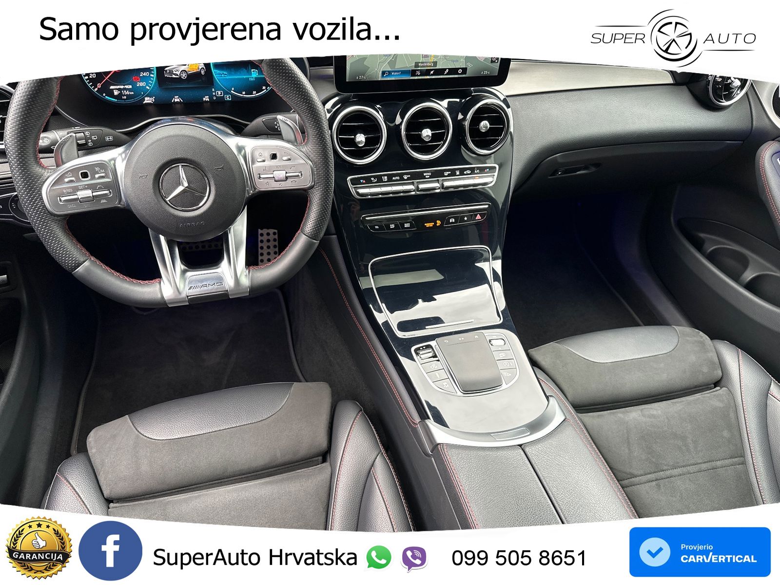 Mercedes AMG GLC 43 V6 (390 KS) 4MATIC TCT ZRAČNI+ACC+GR SJED+KAM+PANO
