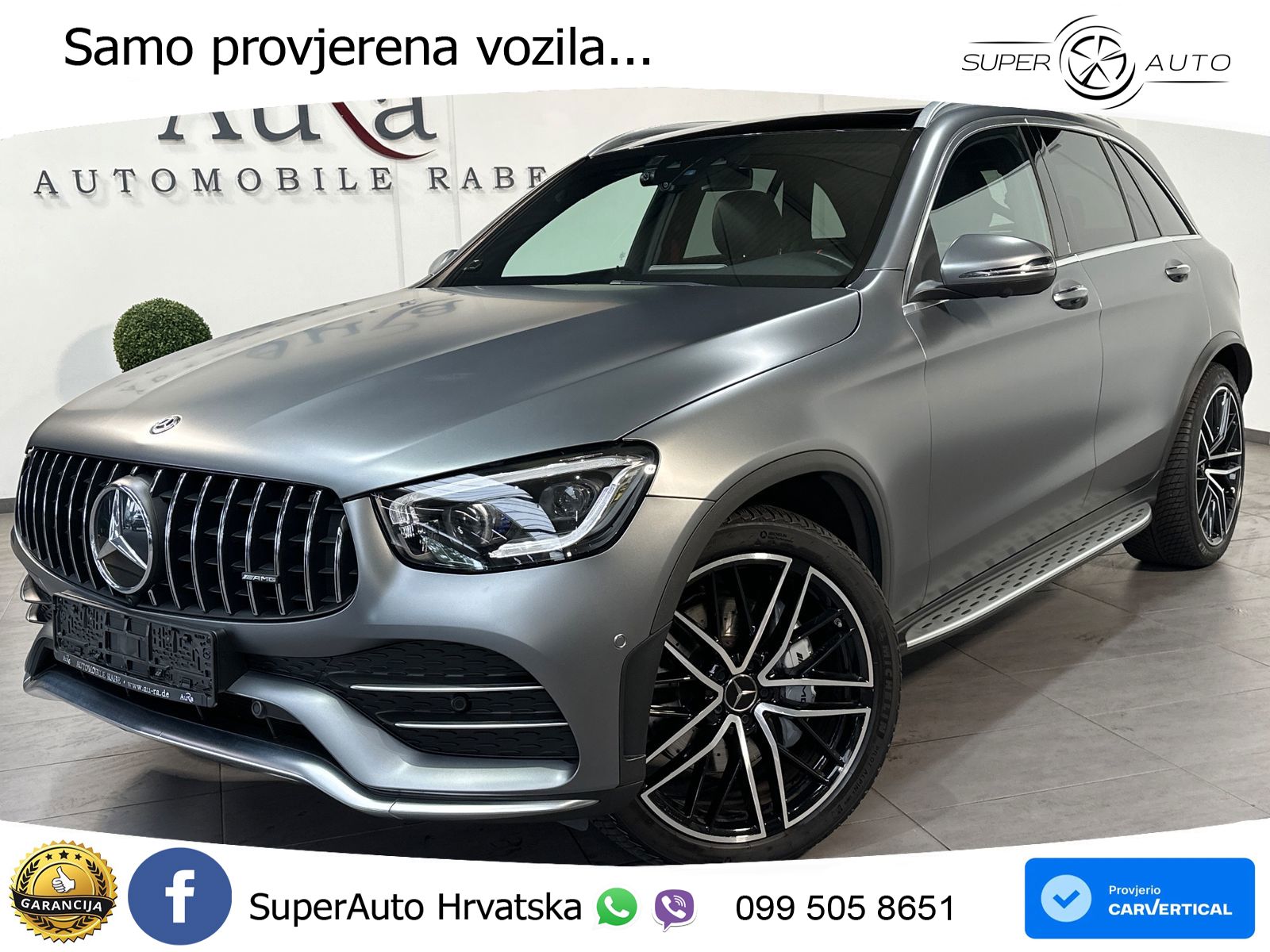 Mercedes AMG GLC 43 V6 (390 KS) 4MATIC TCT ZRAČNI+ACC+GR SJED+KAM+PANO