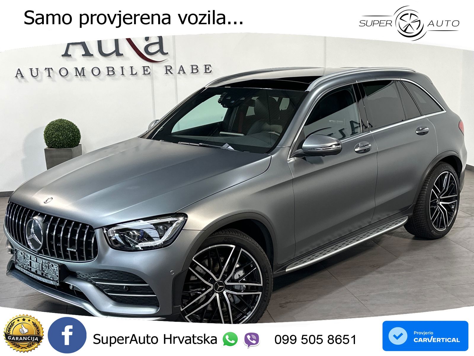Mercedes AMG GLC 43 V6 (390 KS) 4MATIC TCT ZRAČNI+ACC+GR SJED+KAM+PANO