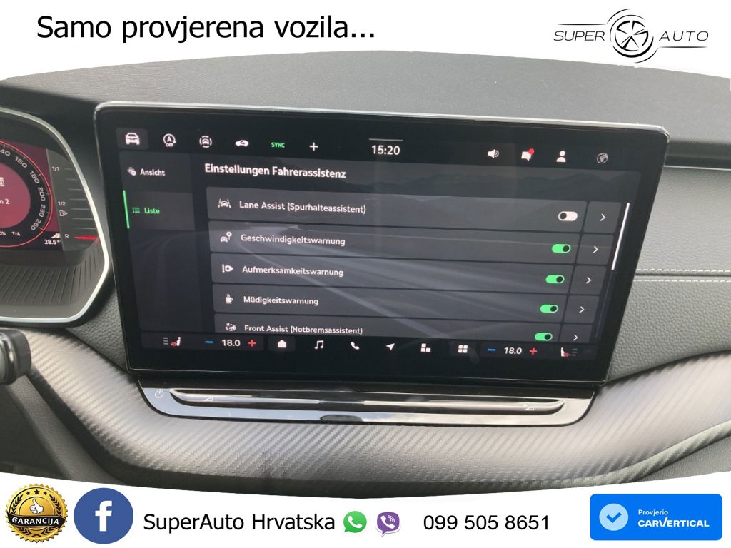 Škoda Octavia Combi 1.5 TSI (150 KS) DSG SportLine LED+GR SJED+ACC
