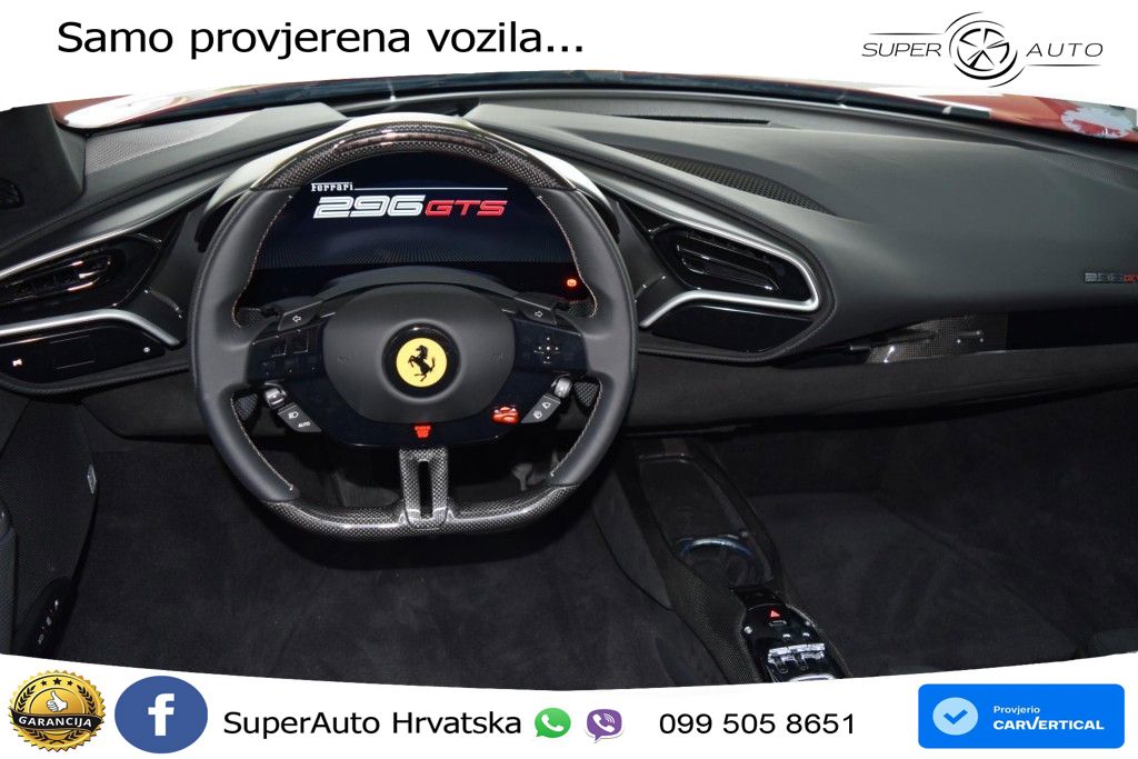 Ferrari 296 GTS 3.0 V6 (830 KS) F1 DCT LED+GR SJED+ACC