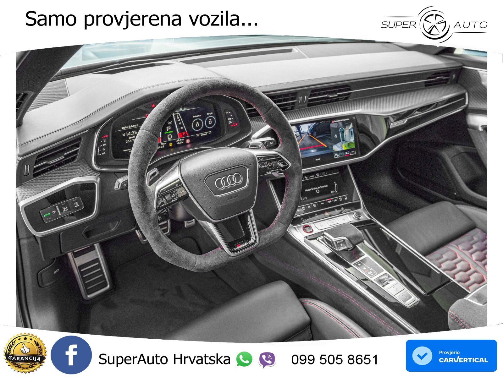 Audi RS6 Avant 4.0 TFSI V8 performance (630 KS)  quattro tiptronic LED+GR SJED+ACC