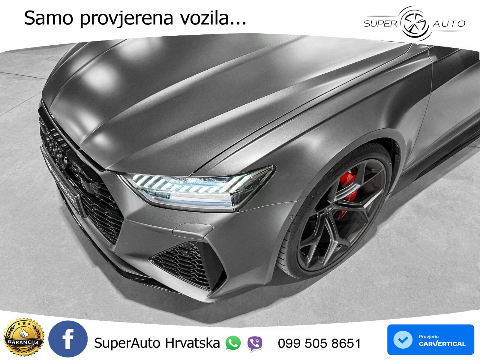 Audi RS6 Avant 4.0 TFSI V8 performance (630 KS)  quattro tiptronic LED+GR SJED+ACC