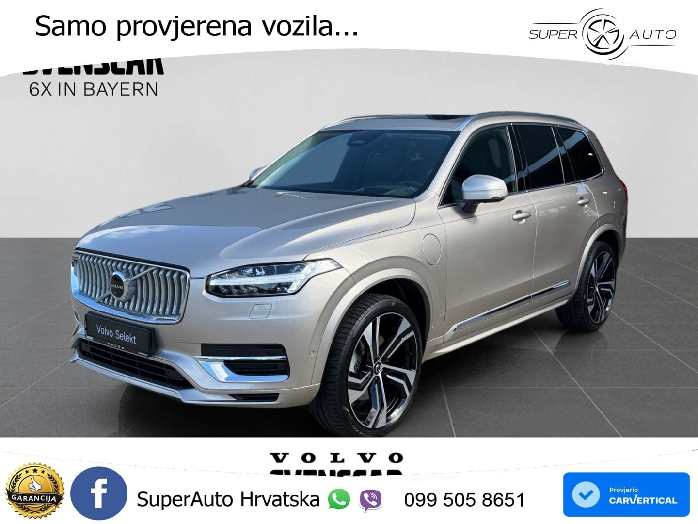 Volvo XC90 2.0 T8 AWD Automatic ACC+HEAD+4xGR SJED+360+PANO