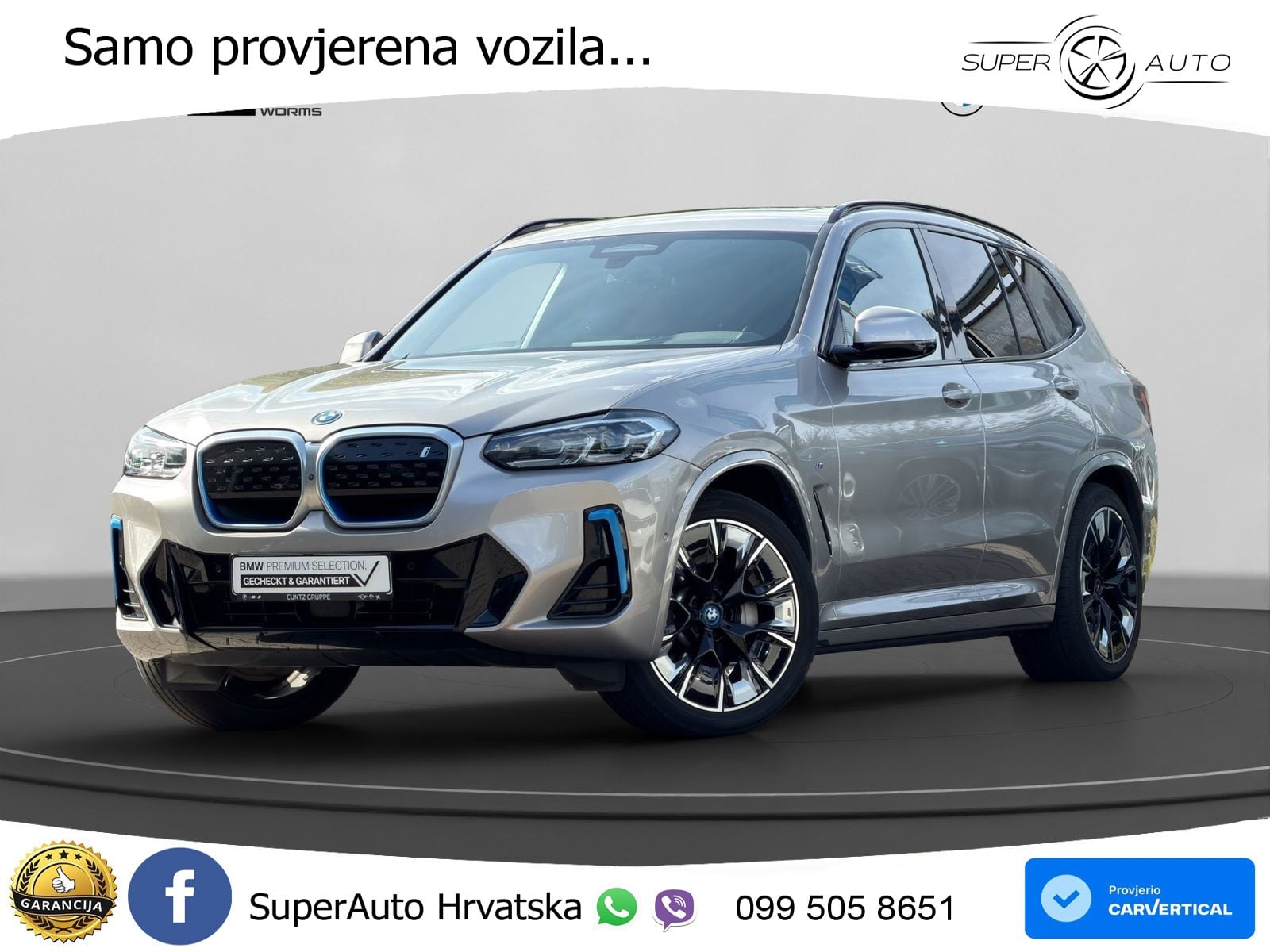 BMW iX3 80 kWh (286 KS) ACC+HEAD+GR SJED+360+PANO