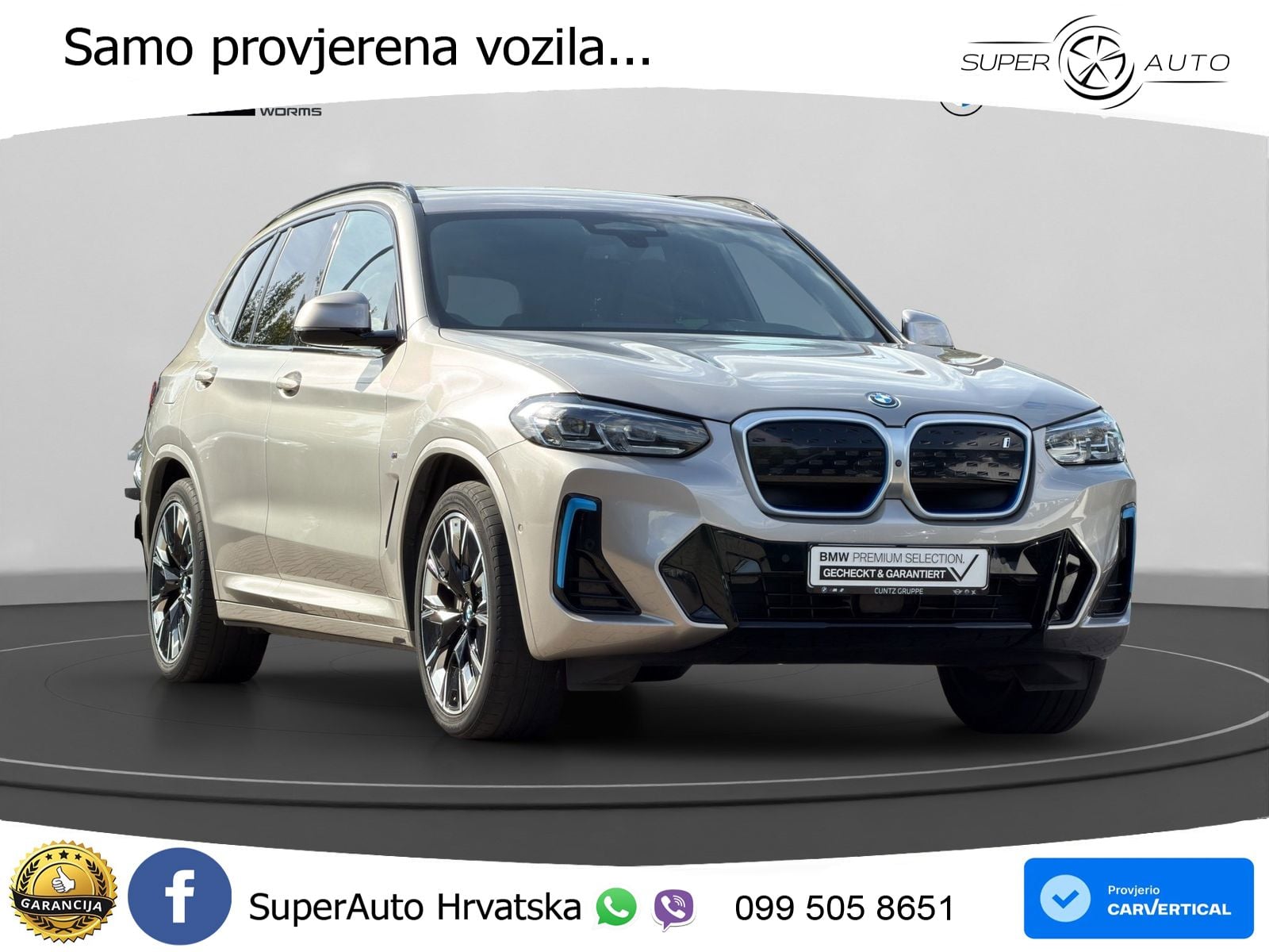 BMW iX3 80 kWh (286 KS) ACC+HEAD+GR SJED+360+PANO