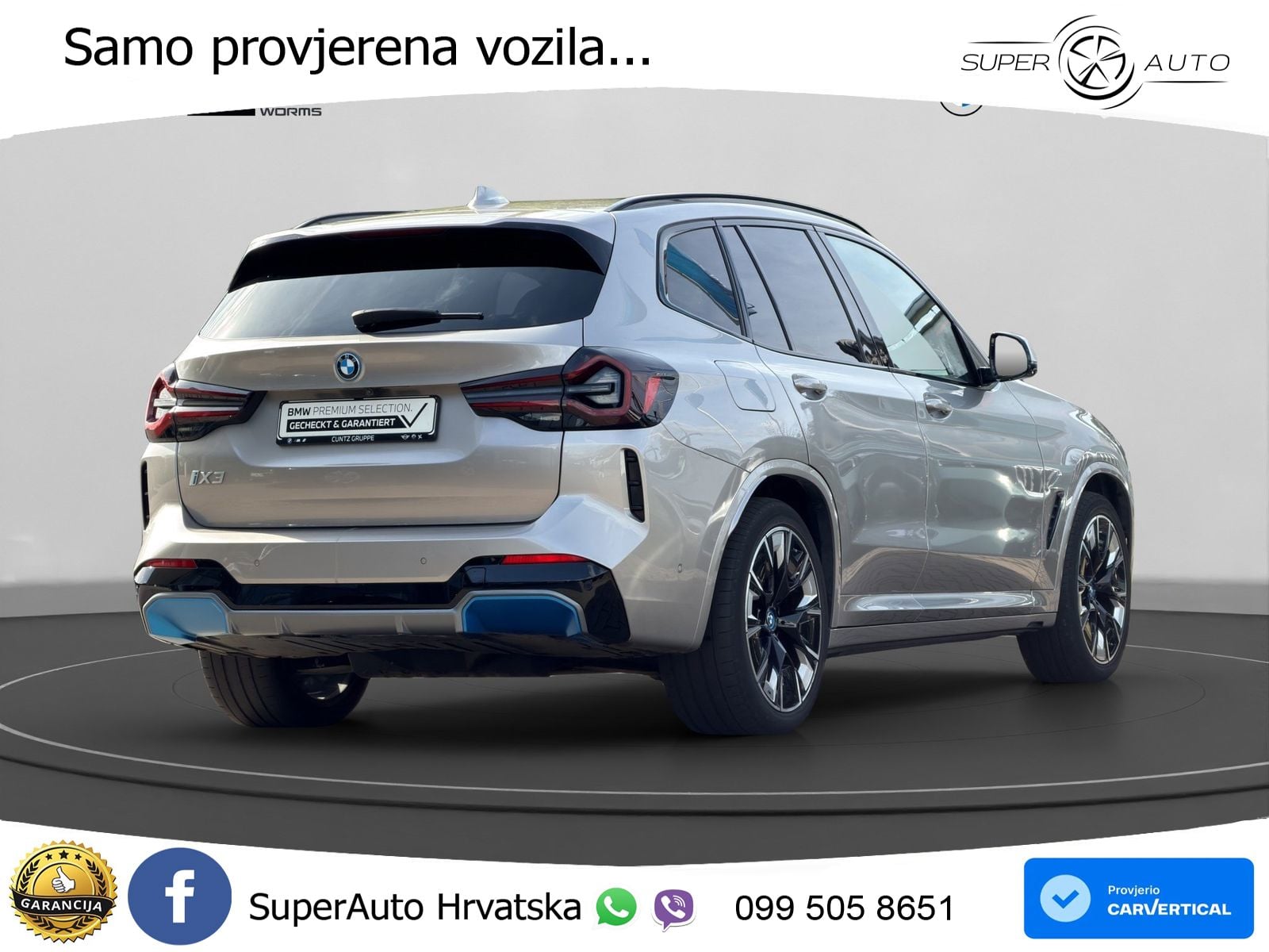 BMW iX3 80 kWh (286 KS) ACC+HEAD+GR SJED+360+PANO