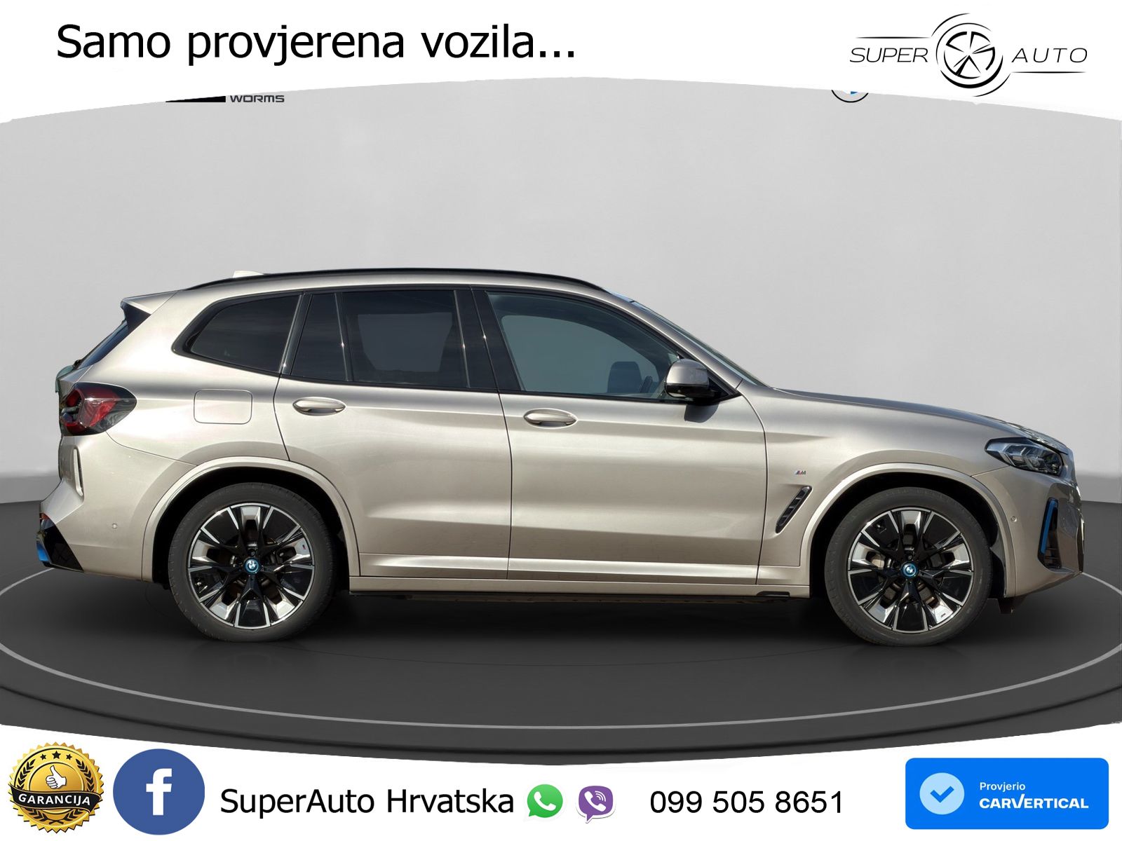 BMW iX3 80 kWh (286 KS) ACC+HEAD+GR SJED+360+PANO