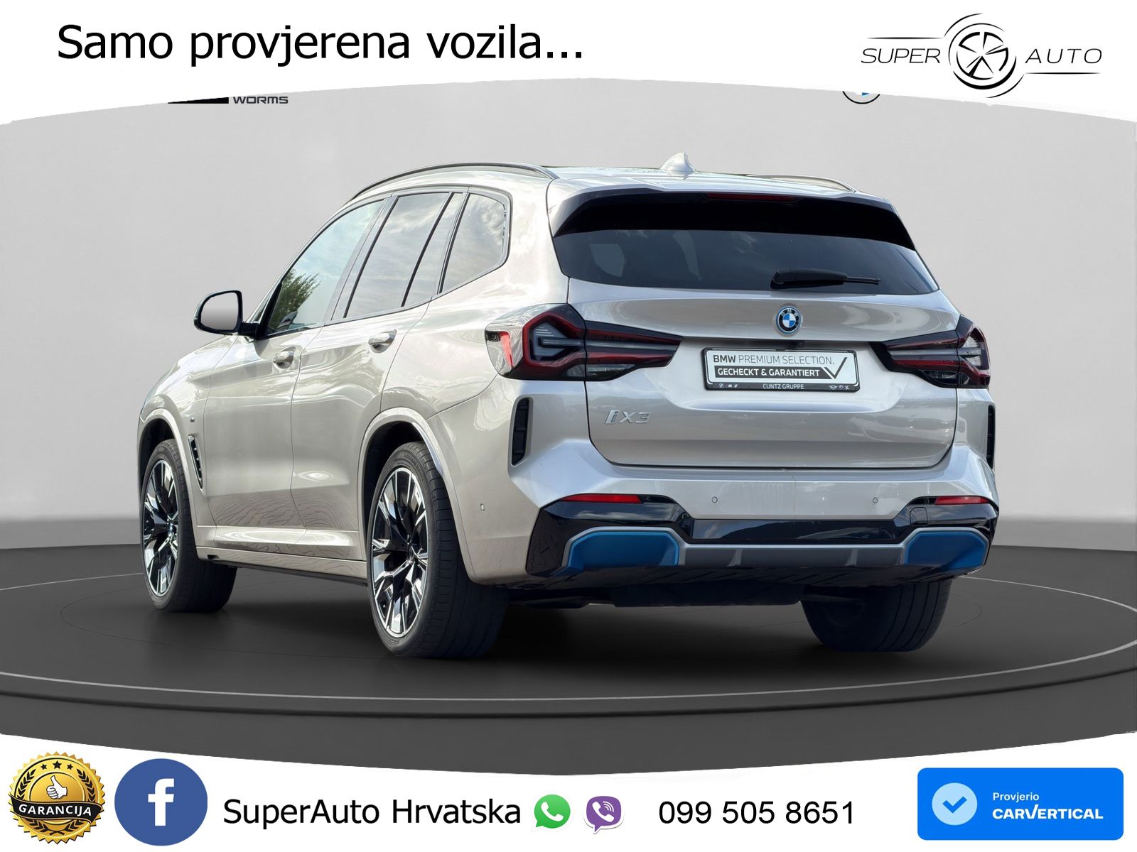 BMW iX3 80 kWh (286 KS) ACC+HEAD+GR SJED+360+PANO
