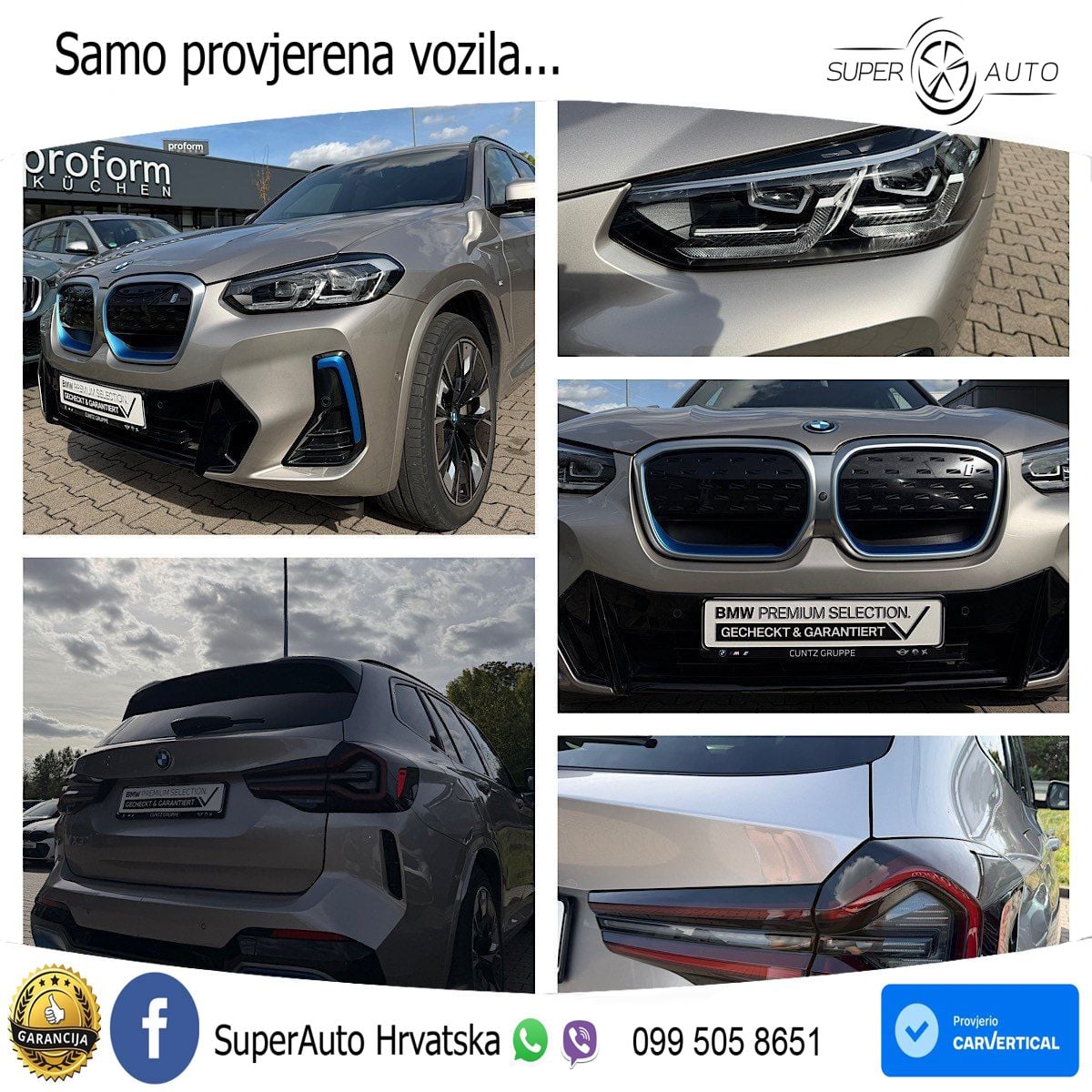 BMW iX3 80 kWh (286 KS) ACC+HEAD+GR SJED+360+PANO