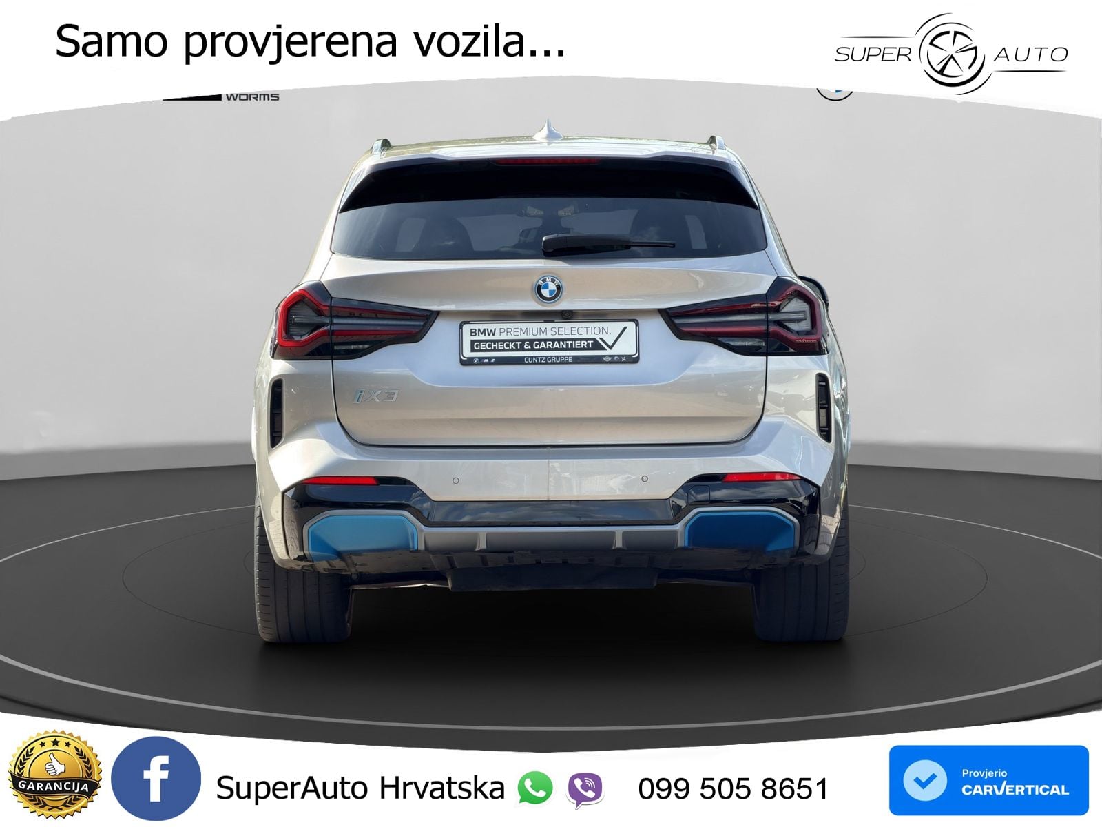 BMW iX3 80 kWh (286 KS) ACC+HEAD+GR SJED+360+PANO