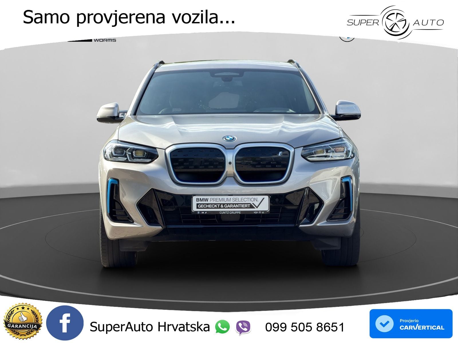 BMW iX3 80 kWh (286 KS) ACC+HEAD+GR SJED+360+PANO