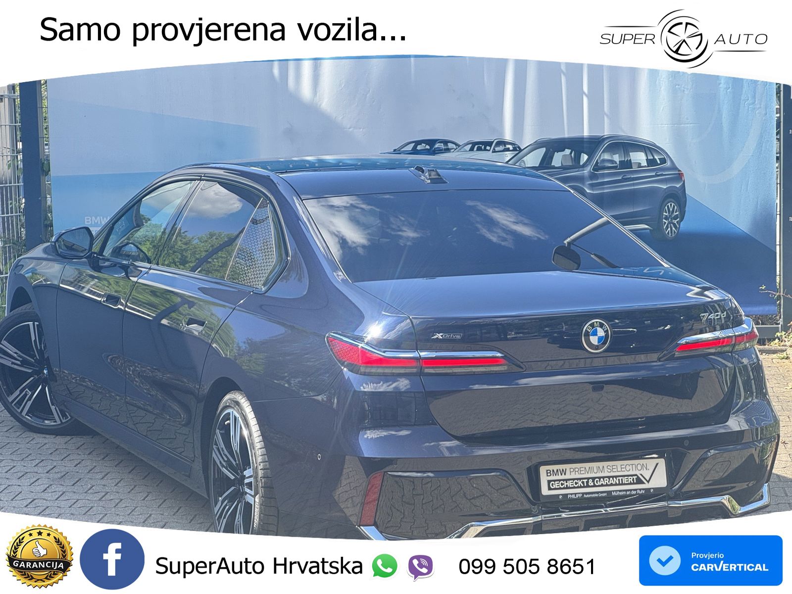 BMW 740d (299 KS) xDrive Steptronic M Sport ZRAČNI+ACC+GR SJED+KAM+PANO
