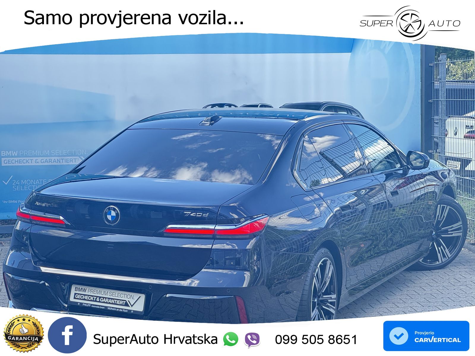 BMW 740d (299 KS) xDrive Steptronic M Sport ZRAČNI+ACC+GR SJED+KAM+PANO