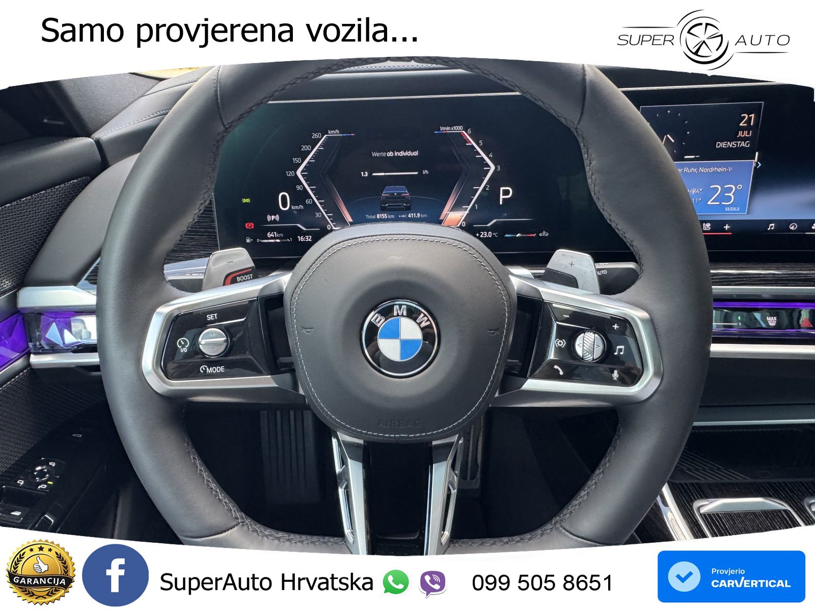 BMW 740d (299 KS) xDrive Steptronic M Sport ZRAČNI+ACC+GR SJED+KAM+PANO