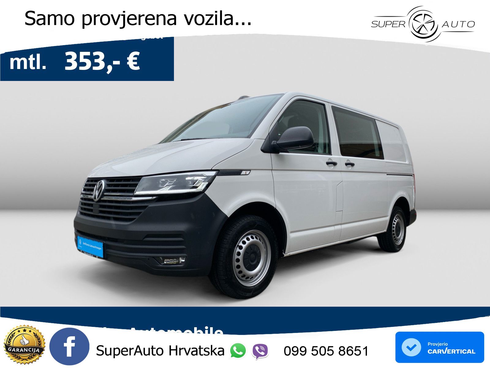Volkswagen T6.1 Transporter 2,0TDI 110kW DSG LED ACC Standh 150 KS