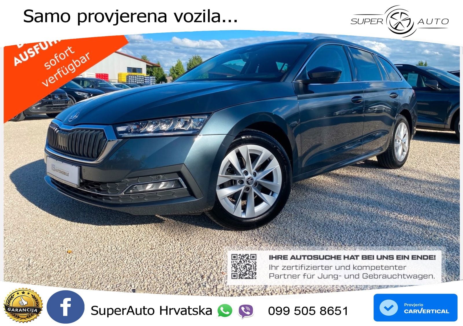 Škoda Octavia Combi 2.0 TDI (150 KS) DSG LED+GR SJED+ACC