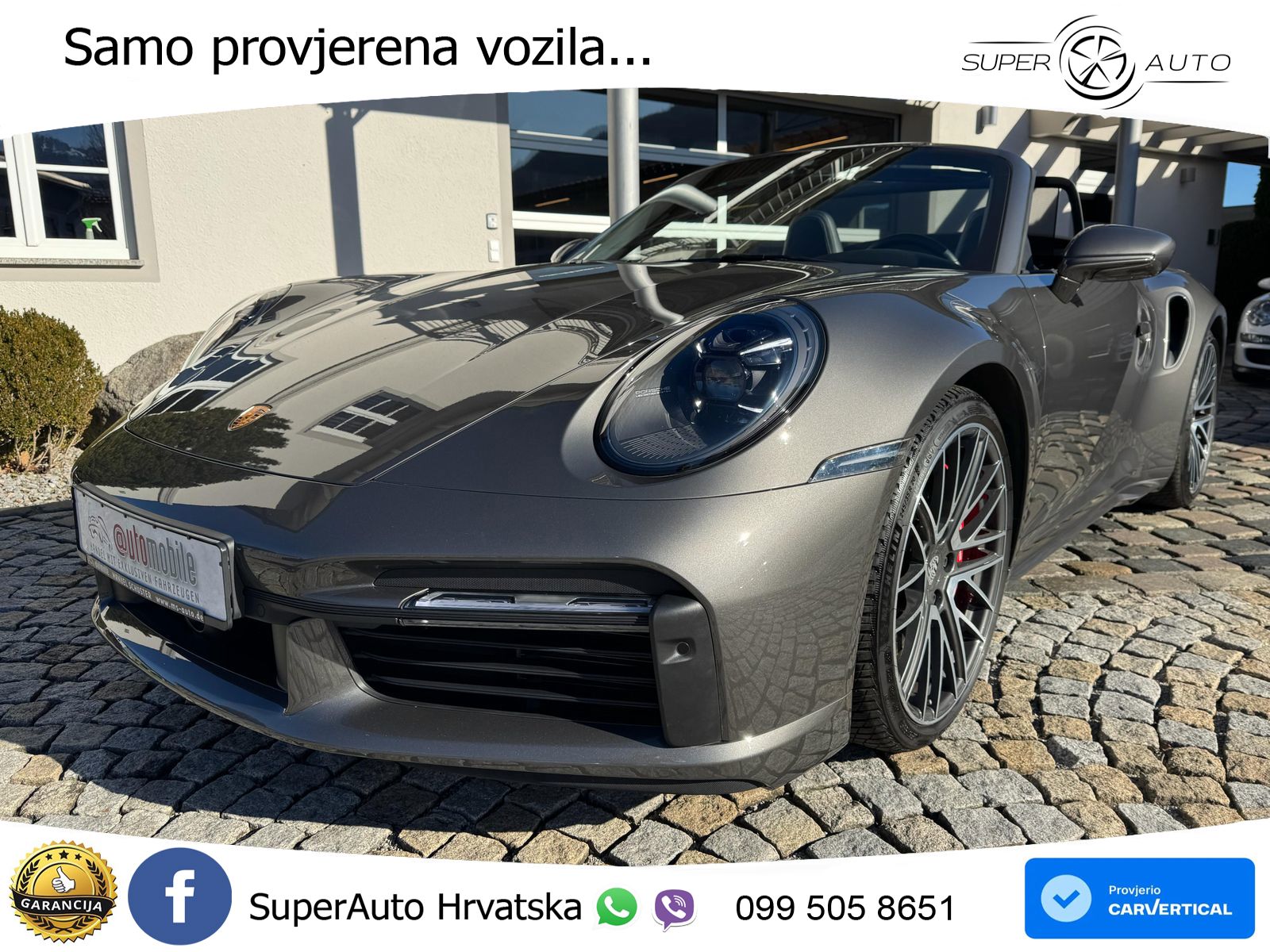 Porsche 911 Turbo Cabriolet 3.8 (580 KS) PDK LED+GR SJED+ACC