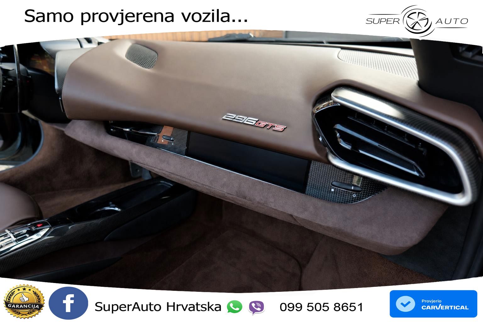 Ferrari 296 GTS 3.0 V6 (830 KS) F1 DCT LED+ACC