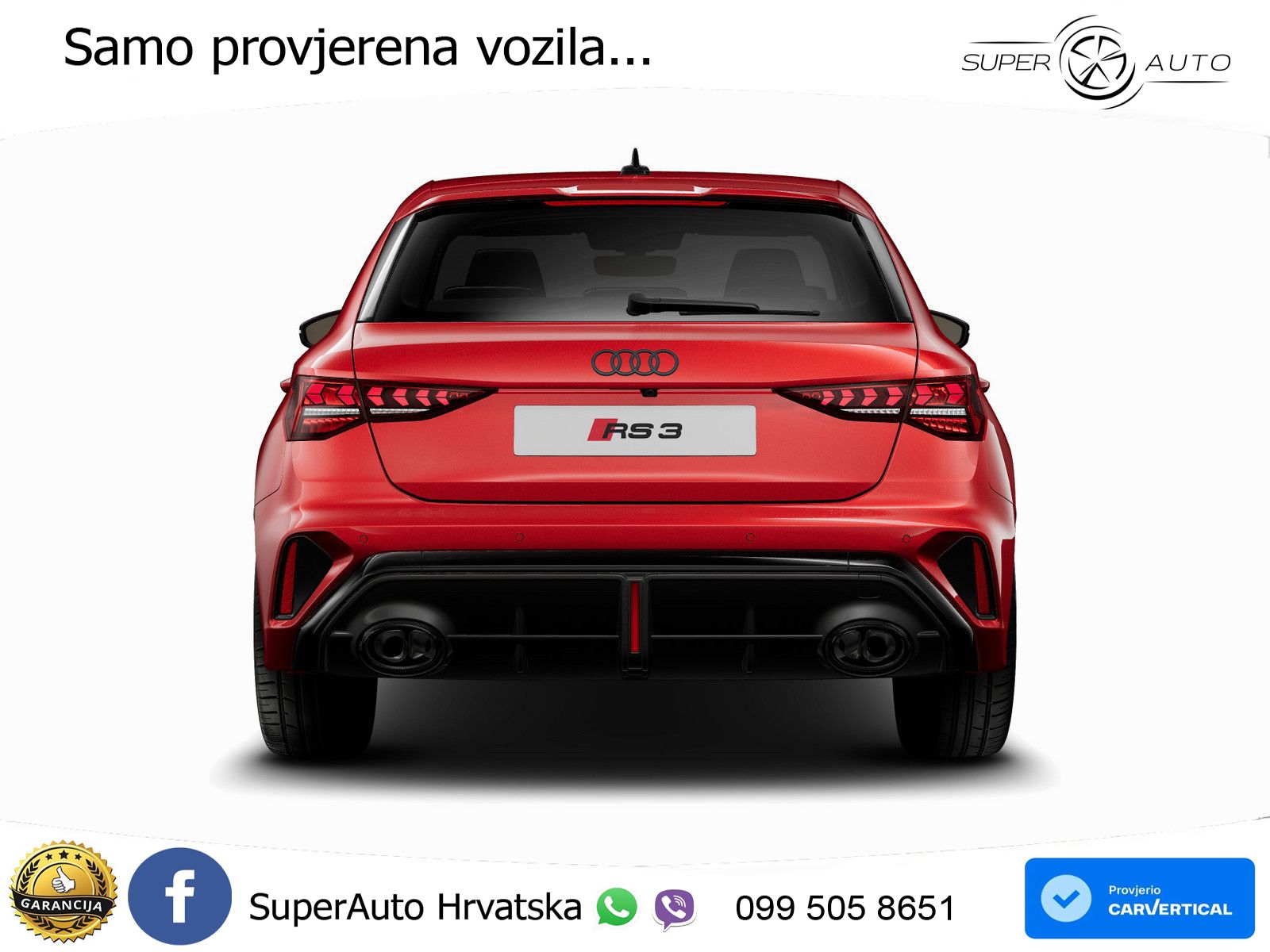 Audi RS3 Sedan 2.5 TFSI (400 KS) quattro S tronic LED+GR SJED+ACC