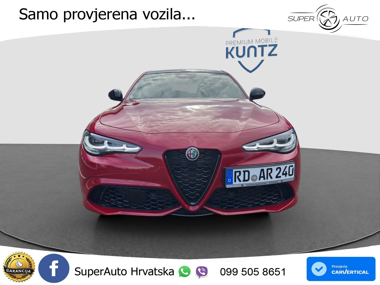 Alfa Romeo Giulia 2.0 Turbo (280 KS) Q4 Automatic LED+GR SJED+ACC