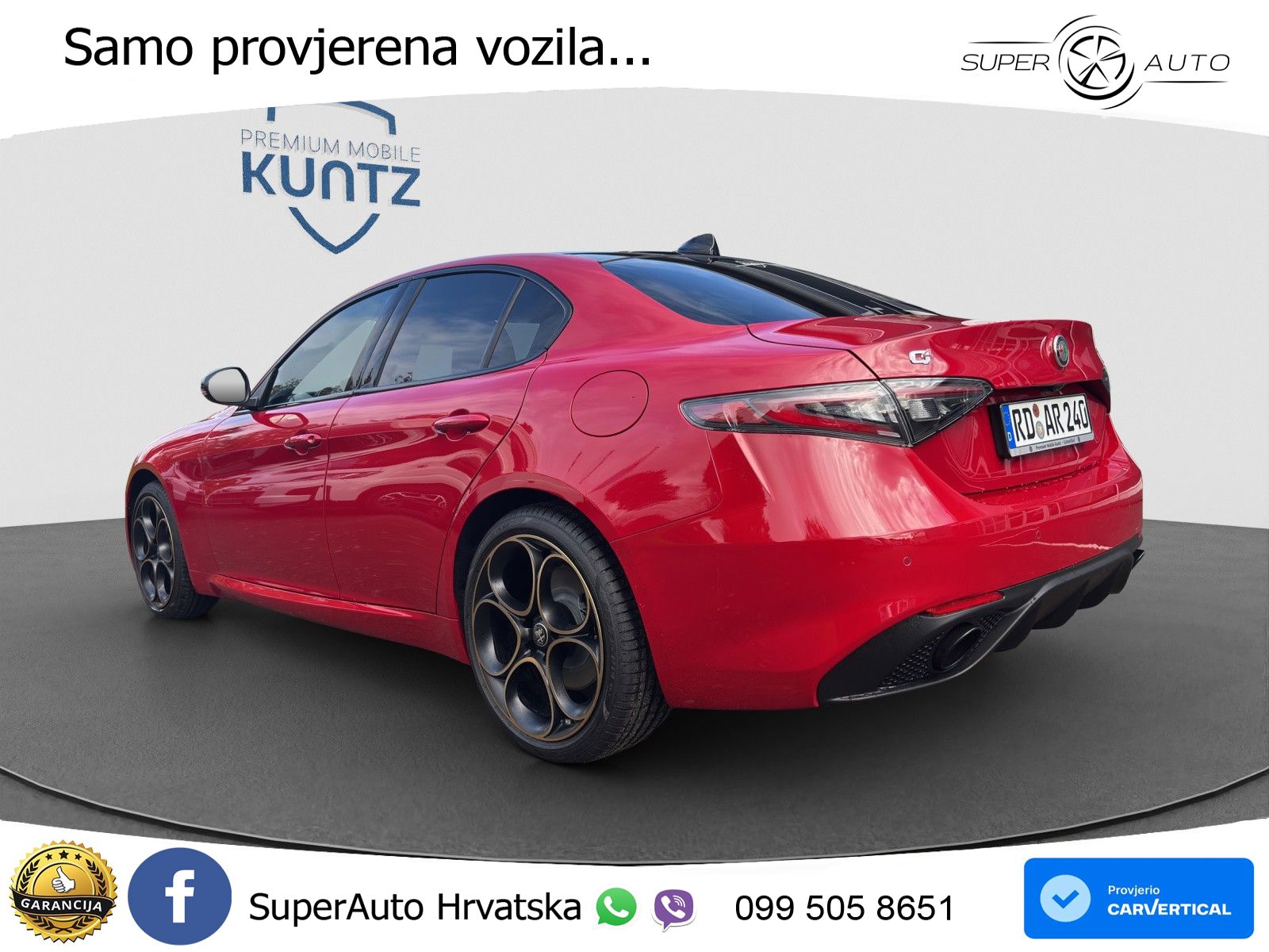 Alfa Romeo Giulia 2.0 Turbo (280 KS) Q4 Automatic LED+GR SJED+ACC