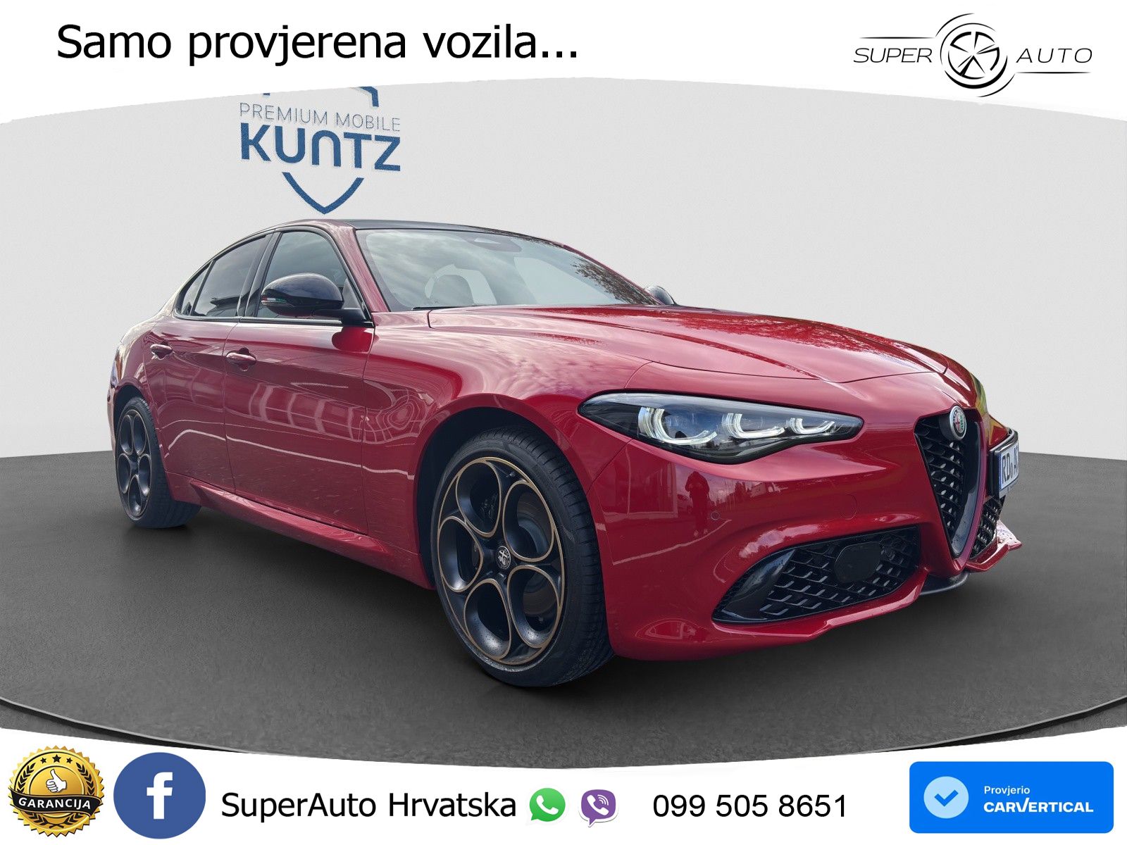 Alfa Romeo Giulia 2.0 Turbo (280 KS) Q4 Automatic LED+GR SJED+ACC