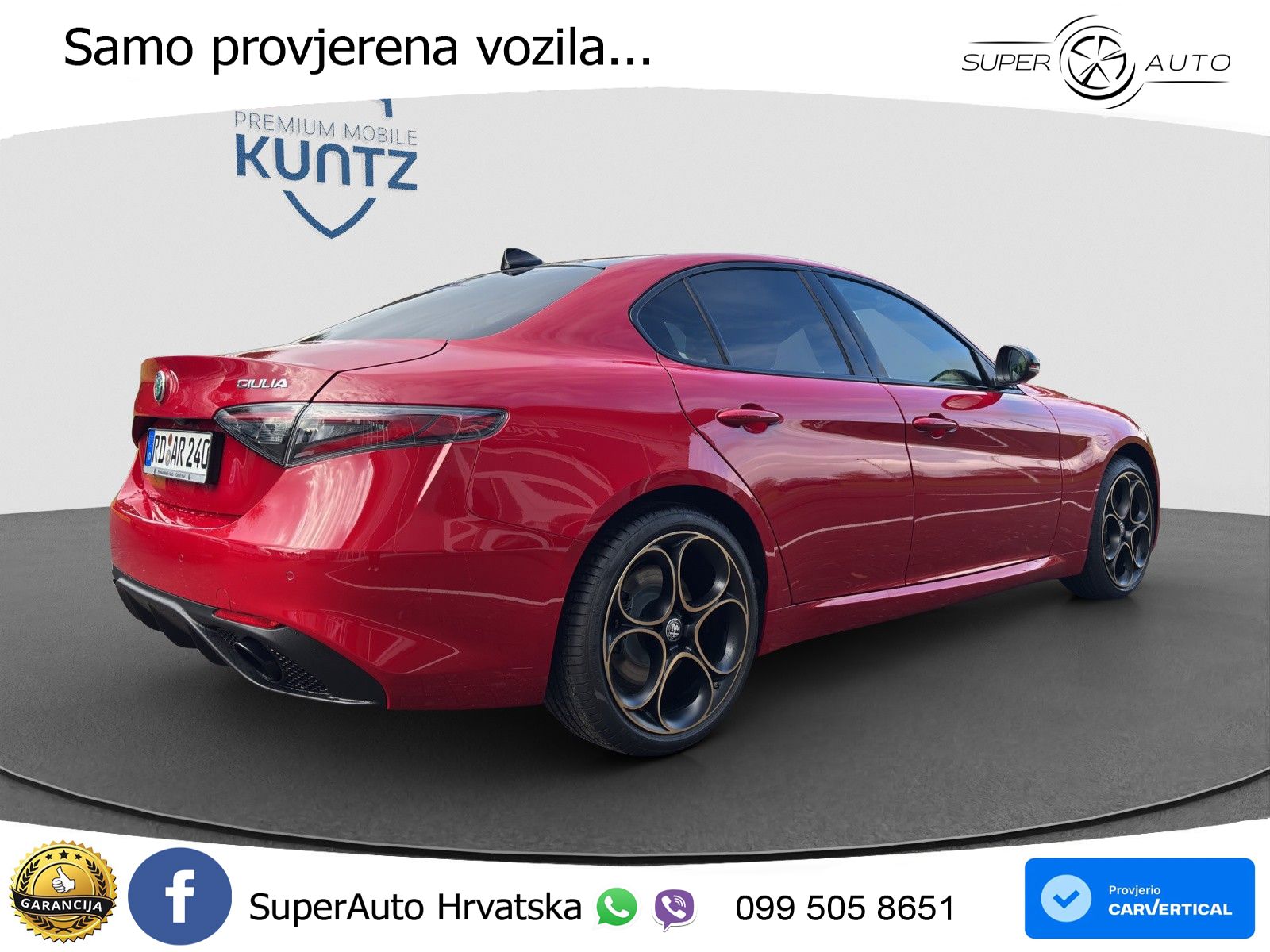 Alfa Romeo Giulia 2.0 Turbo (280 KS) Q4 Automatic LED+GR SJED+ACC