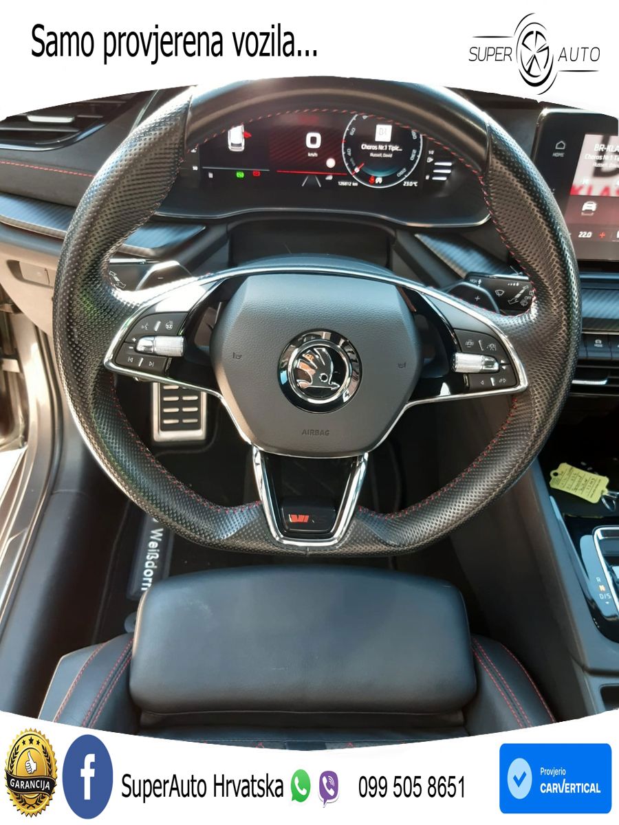 Škoda Octavia Combi RS 2.0 TDI (200 KS) DSG LED+GR SJED+ACC