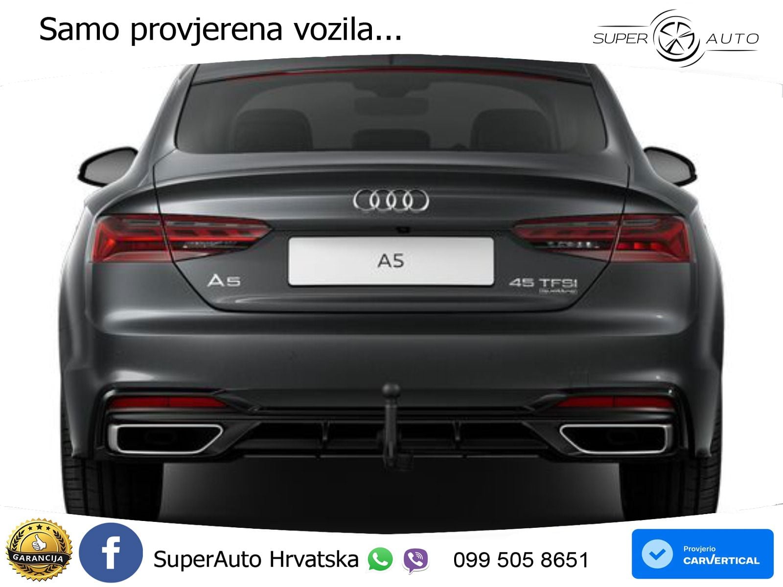 Audi A5 Sportback 45 TFSI (265 KS) quattro S tronic S line MATRIX+GR SJED+KAM