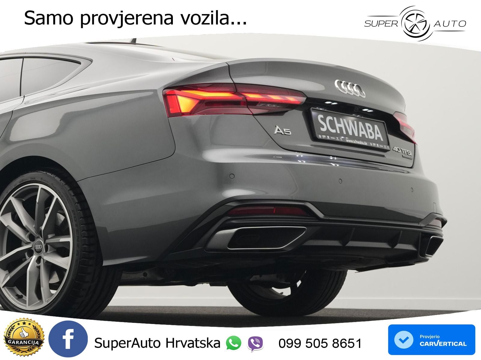Audi A5 Sportback  40 TFSI (204 KS) quattro S tronic 2x S line MATRIX+GR SJED+KAM