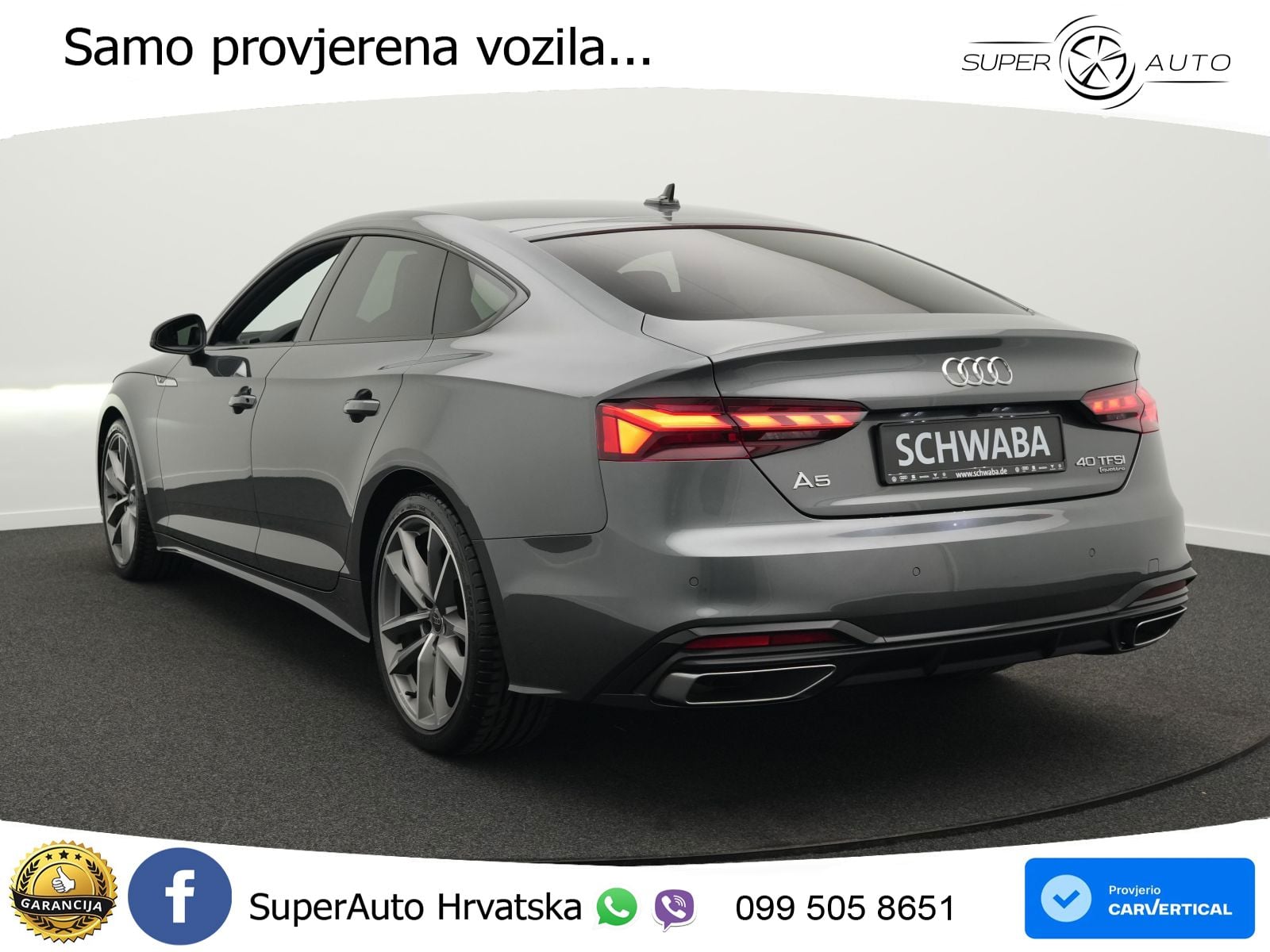 Audi A5 Sportback  40 TFSI (204 KS) quattro S tronic 2x S line MATRIX+GR SJED+KAM