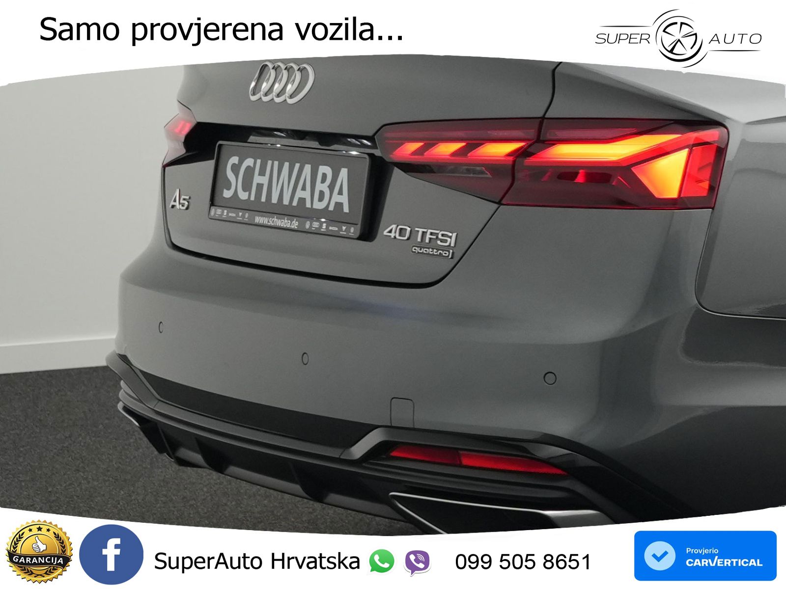 Audi A5 Sportback  40 TFSI (204 KS) quattro S tronic 2x S line MATRIX+GR SJED+KAM