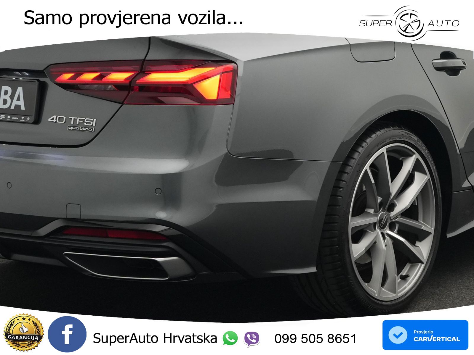 Audi A5 Sportback  40 TFSI (204 KS) quattro S tronic 2x S line MATRIX+GR SJED+KAM