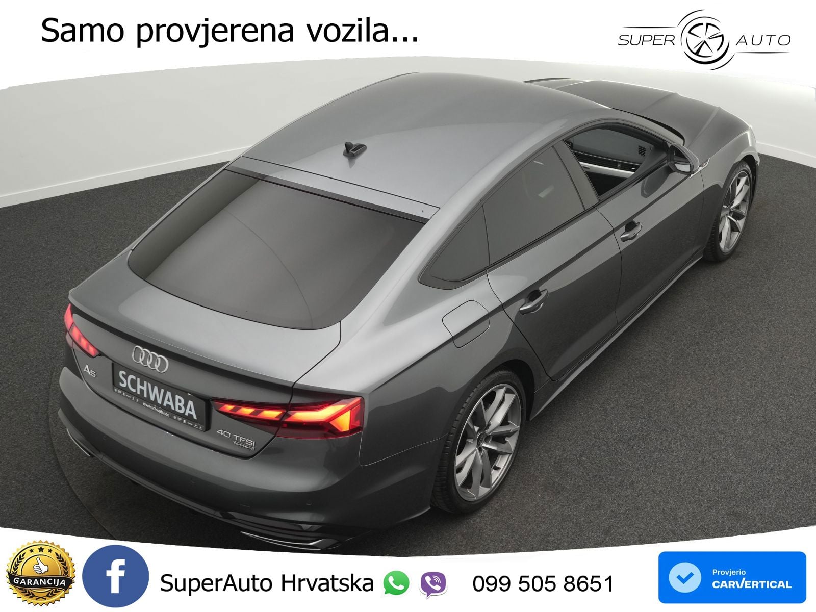 Audi A5 Sportback  40 TFSI (204 KS) quattro S tronic 2x S line MATRIX+GR SJED+KAM
