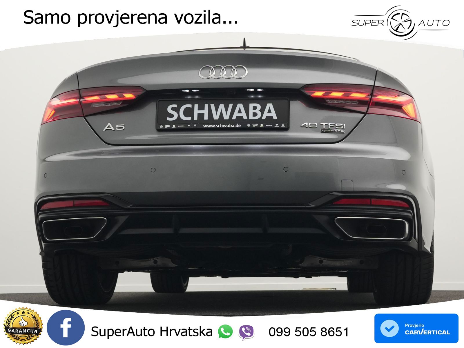 Audi A5 Sportback  40 TFSI (204 KS) quattro S tronic 2x S line MATRIX+GR SJED+KAM